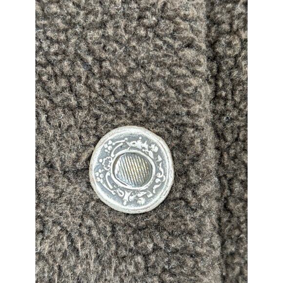Nils Resort Collection Fleece Jacket Brown Large Cozycore Button Front Lined - Picture 13 of 13